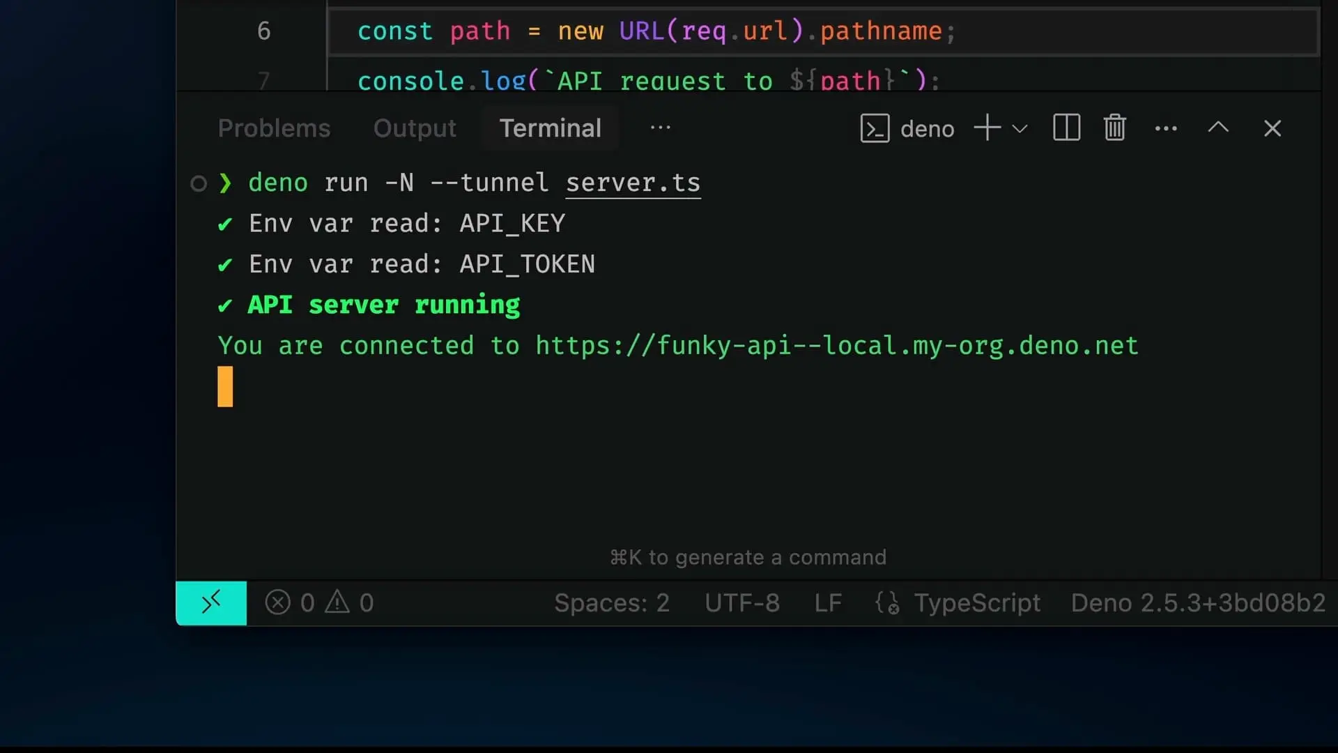 Tunnel in the terminal